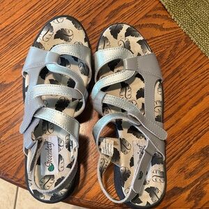 Womens Silver Golf Sandals